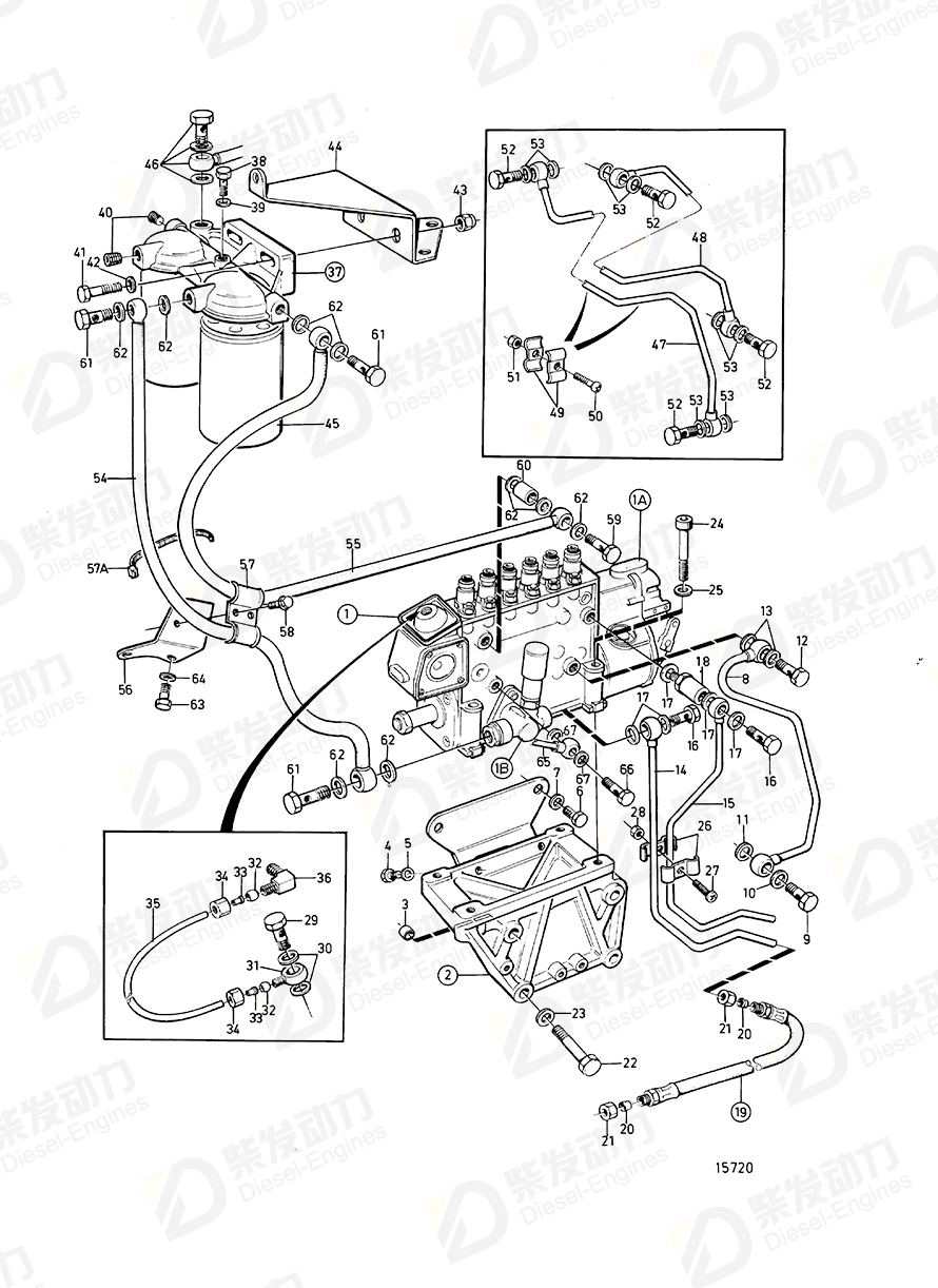 volvo penta Injection pump 3803738 Drawing volvo penta Injection pump 3803738 Drawing